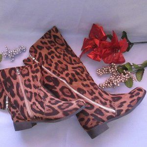 💖JOURNEE COLLECTION KERIN ANIMAL PRINT KNEE HIGH BOOTS; SZ 7 NEW 💖